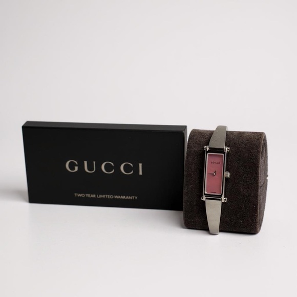 Gucci Accessories - Gucci Pink Pearl Face Silver Luxury Watch